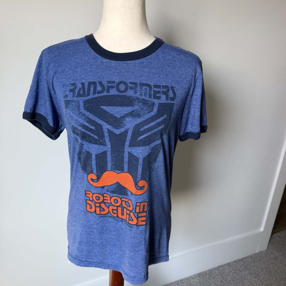 Universal Studios Transformers Robots in Disguise Mustache Graphic T-Shirt